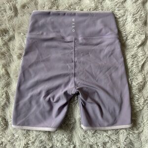WILO The Label Ribbed Biker Shorts Lavender
